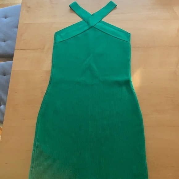 Aritzia Babaton Green Sculpt Knit  Mini Dress L - Picture 2 of 6